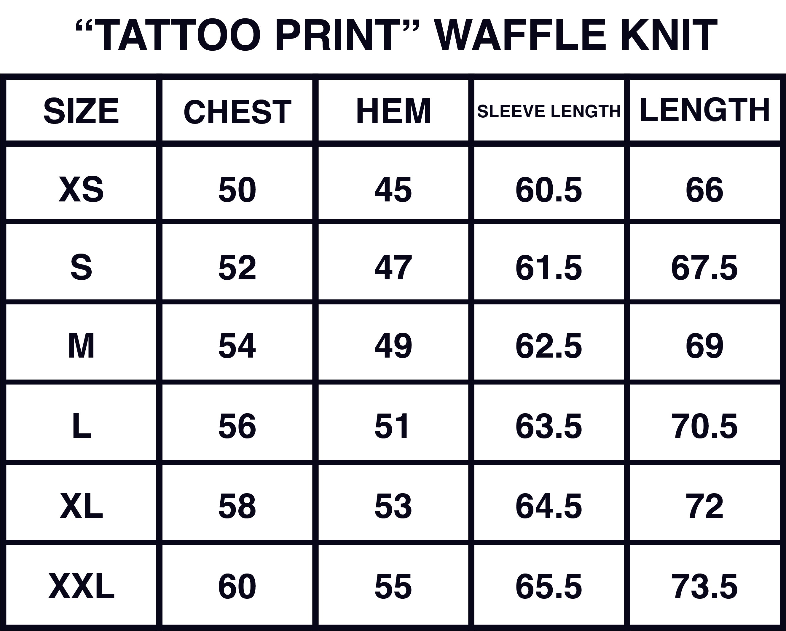 Size Tattoo Chart | TikTok